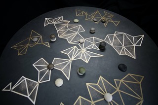 Tabula Umbra, interactive sounding table, mixed media with electronics